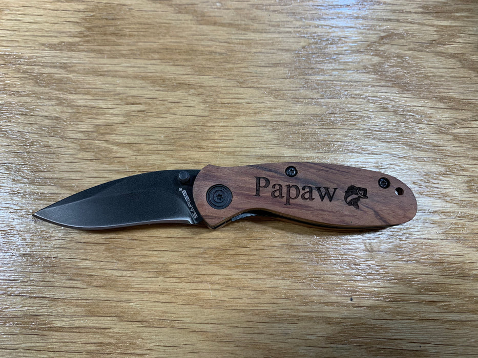 Personalized Pocket Knife.  We can put whatever you want on it!