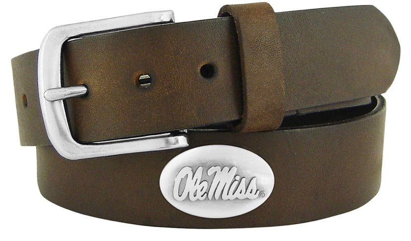 Collegiate Leather Belt - 2 Styles!