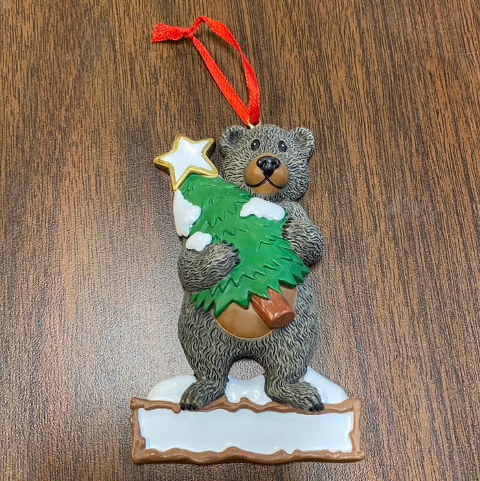 Black Bear. Personalized Ornament.