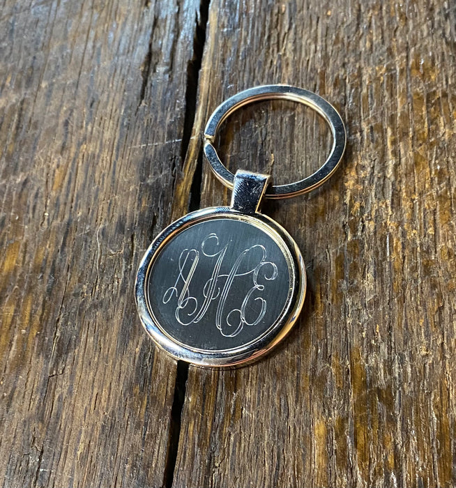 Two Tone Silver Keychain