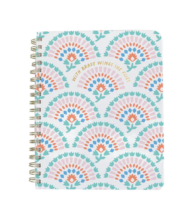 With Brave Wings Spiral Notebook
