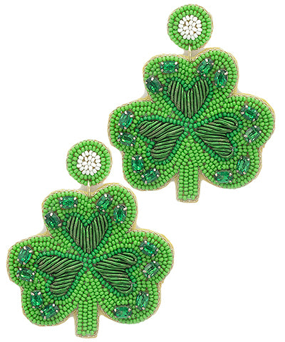 St. Patricks Day Beaded Earrings - 2 Styles!