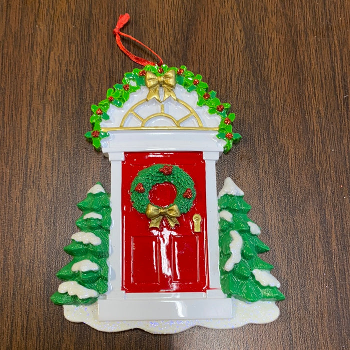 Red Door. Personalized Ornament.