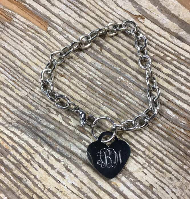 Heart Monogram Bracelet
