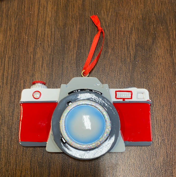 Camera. Personalized Ornament.
