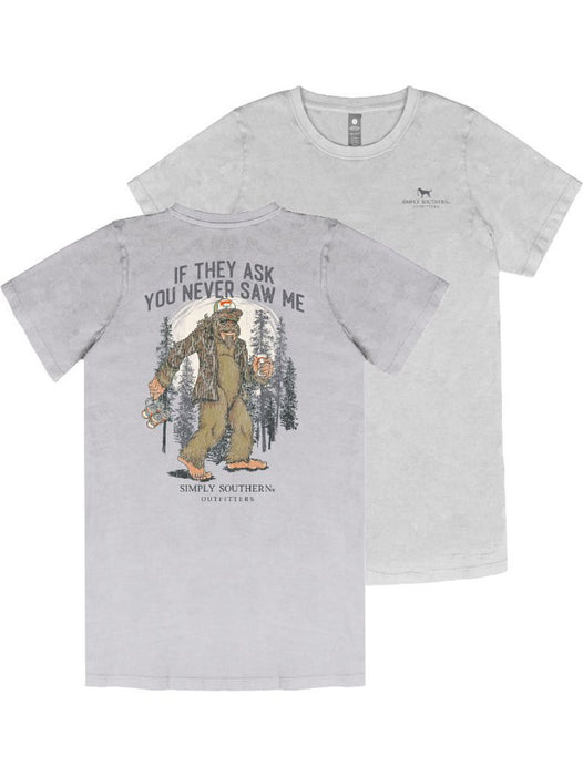 Grey Short Sleeve Bigfoot Sasquatch Tee by Simply Southern