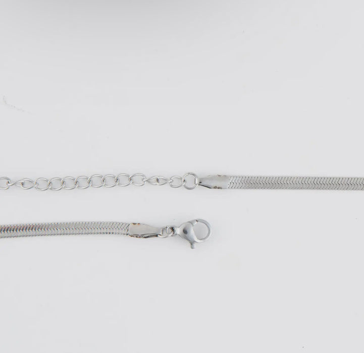 Waterproof Silver 18” Snake Chain Necklace
