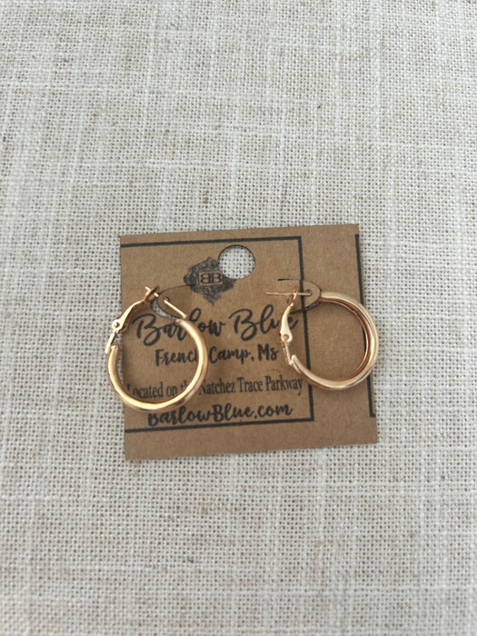 Thin Gold Hoop Earrings