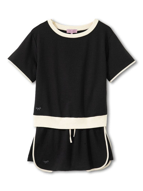 Simply Southern Activewear Skort Set in Black