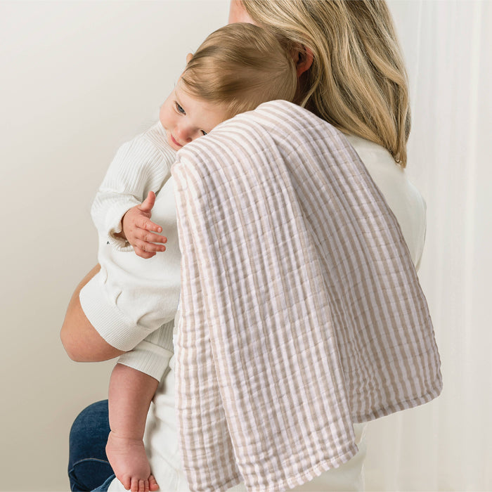 Breastfeeding Boss™: Toast Checkerboard Color.  Swaddle & Breastfeeding Cover in one.