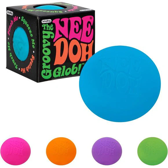 The NeeDoh Groovy Glob Squish Ball 2.5” Sold Individually
