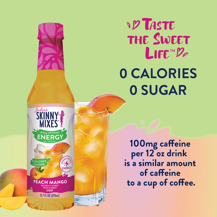 Sugar Free Peach Mango Energy Syrup - 375ml