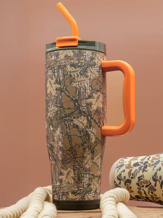 Camo & Orange Tumbler by Simply Southern