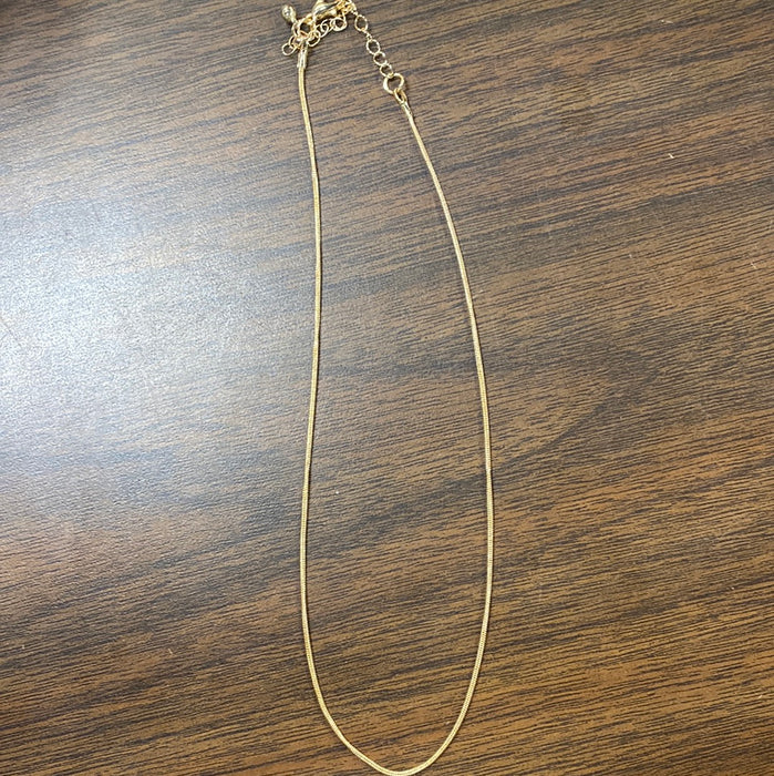 Gold small rope chain necklace