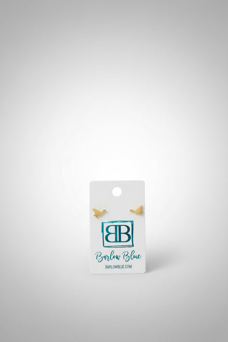 Gold Goose Stud Earrings