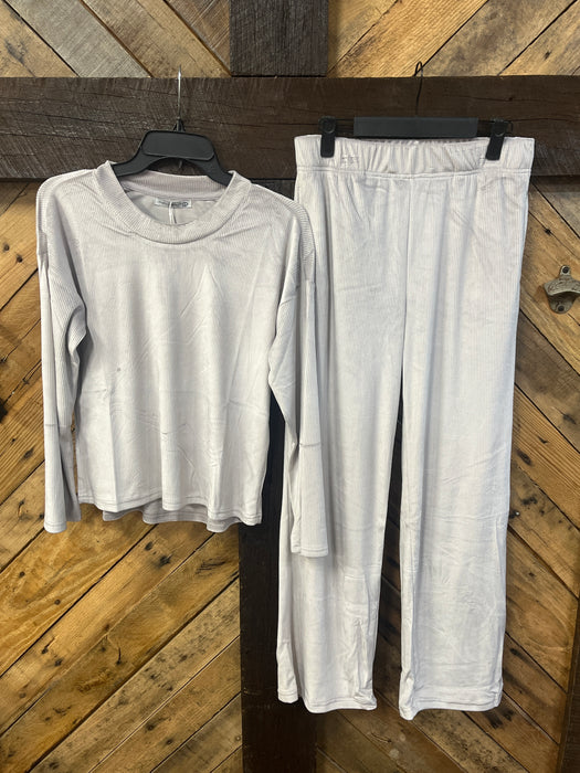 Soft Grey Luxe Pajamas (REG/PLUS)