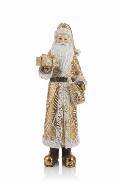 Gold & White Resin Santa- 4 Styles Available!