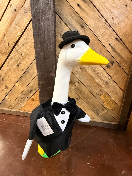 Porch Goose Clothes.  These will fit most standard size porch geese.  Pictured on a 23” Goose.