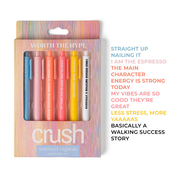 Crush Warmest Regards Quote Pen Set - 3 Styles!