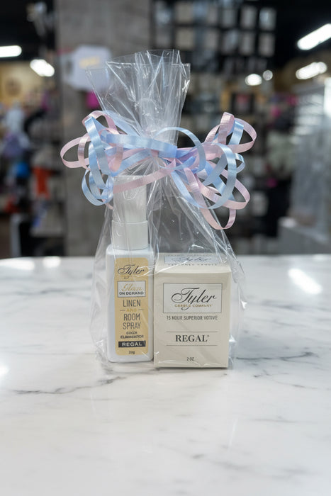 Tyler Gift Set with Linen/ Room Spray & a 15 Hour Votive Candle