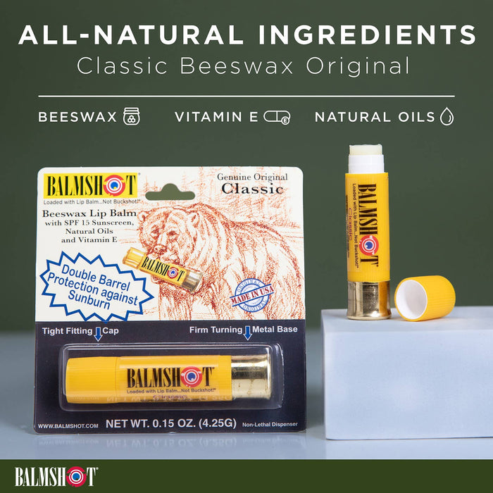 Classic Beeswax Lip Balm in a Bullet