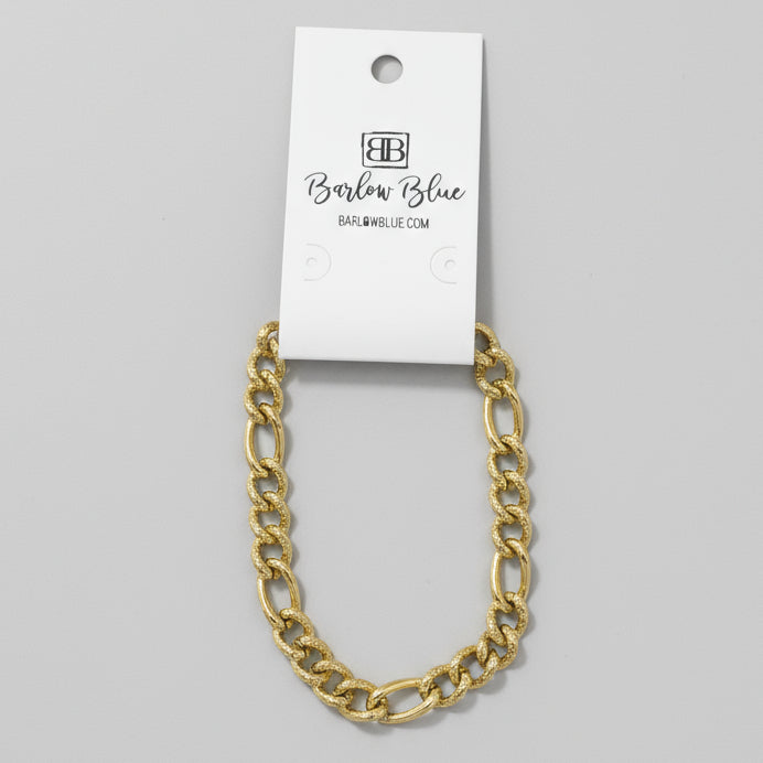 .78 cm Gold Link Chain Bracelet