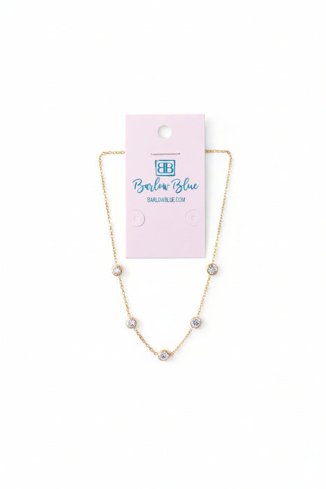 Gold Faceted CZ Bracelet - Diamond