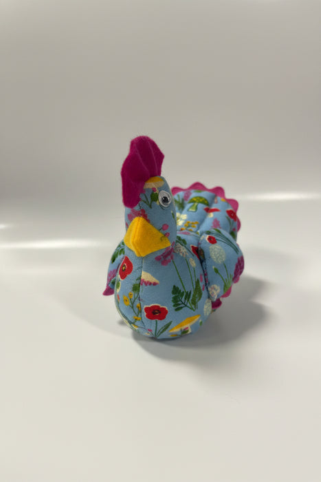 Miniature Hand Sewn Chickens .  Made from Fun Fabric or Vintage Feed Sacks.