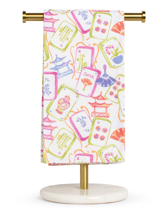 Mahjong Dreams Hand Towel White/Multi 20x28