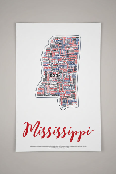 Mississippi State Cities Postcard