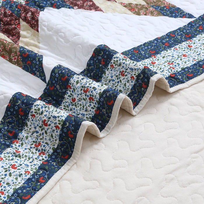 Virah Bella "Vibrant Echoes" Quilted 50x60 Throw Blanket