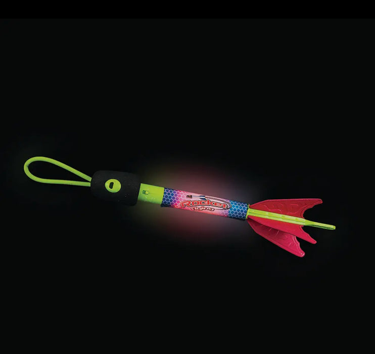 9.5" Light-Up Slingshot Rocket.  Launches up to 120 Feet