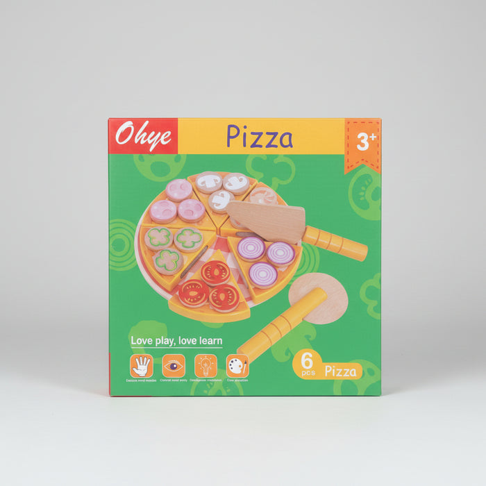 6 Piece Wooden Pizza Play Kit