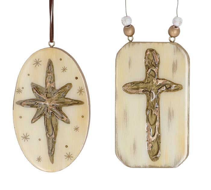 Lacquer Finish Wood Ornaments - 2 Styles!