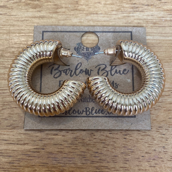 Gold Coil Hoops