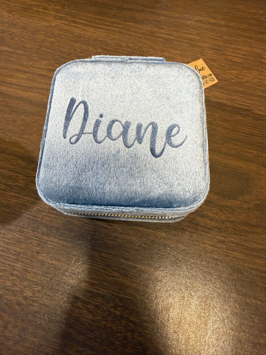 Personalized Small Zip Up Jewelry Box.  Available in Smooth Finish & Velvet.  *Personalization Included!
