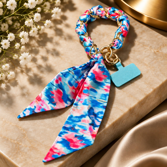 Wristlet Phone Holder, Keychain, & Bag Scarf