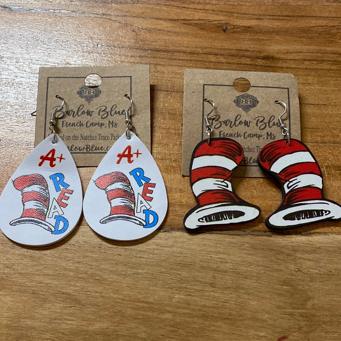 Dr. Seuss Inspired Earrings -2 Styles!