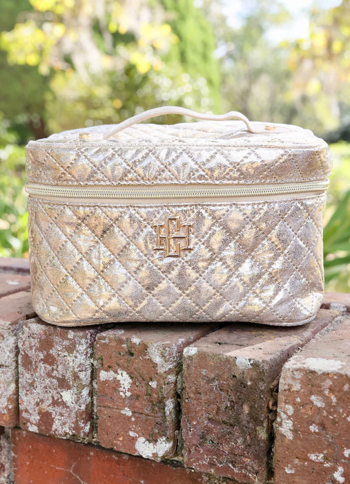 Hampton Train Case Champagne Pop by Caroline Hill