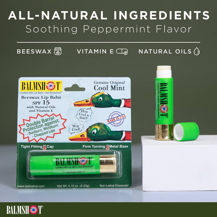 Cool Mint Beeswax Lip Balm in a Bullet