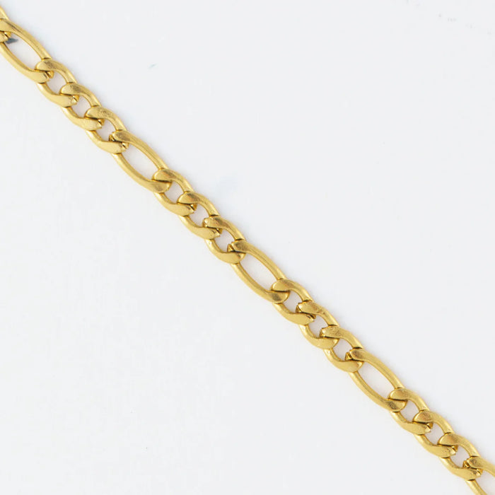 Figaro Chain Necklace Gold L: 3"