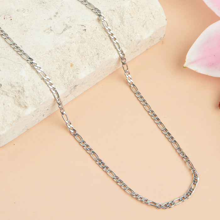 Figaro Chain Necklace Silver L: 3"