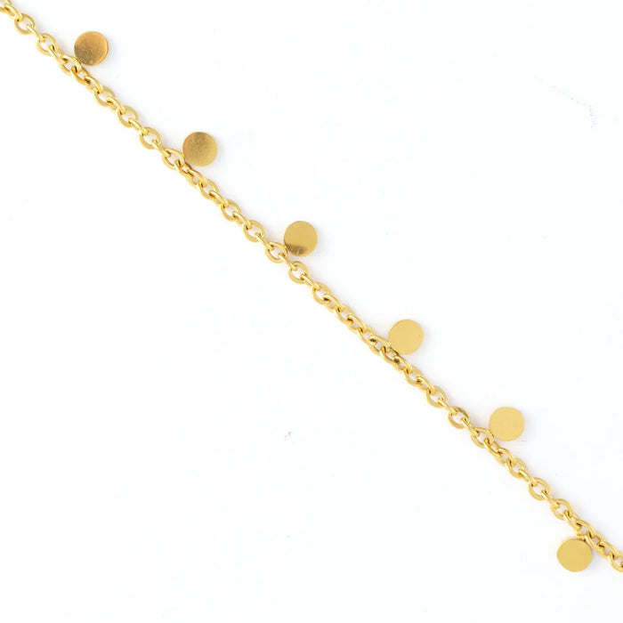 Disc Chain Necklace Gold L: 16"
