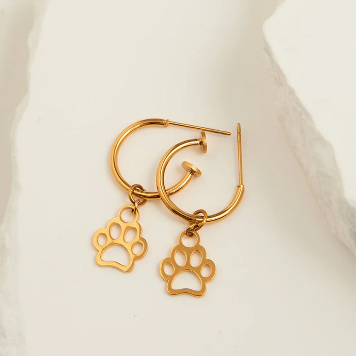 Narelle Waterproof Paw Print Charm C Hoop