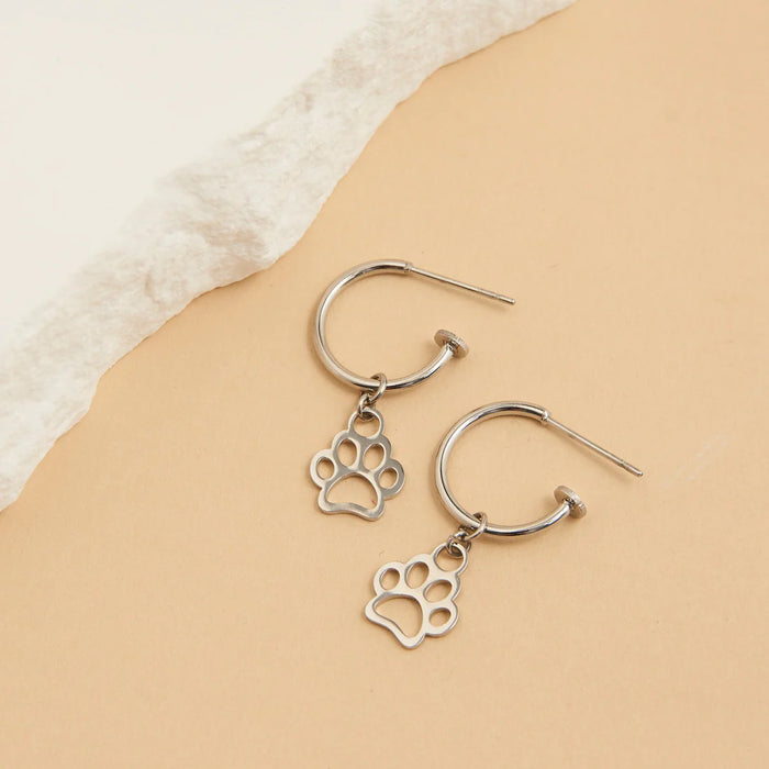 Narelle Waterproof Paw Print Charm C Hoop