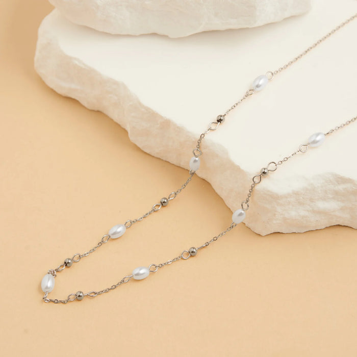 Narelle Waterproof Pearl and Bead Station-Silver