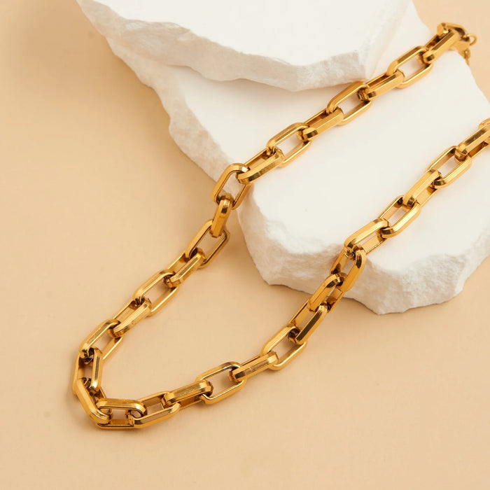 Narelle Waterproof Chunky Oval Link Chain-Gold
