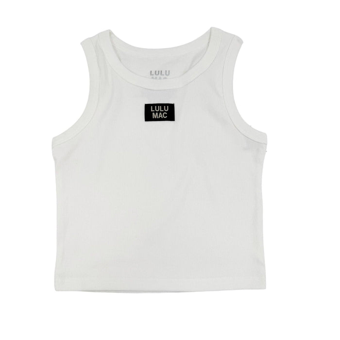 White Lulu Mac Logo Tank