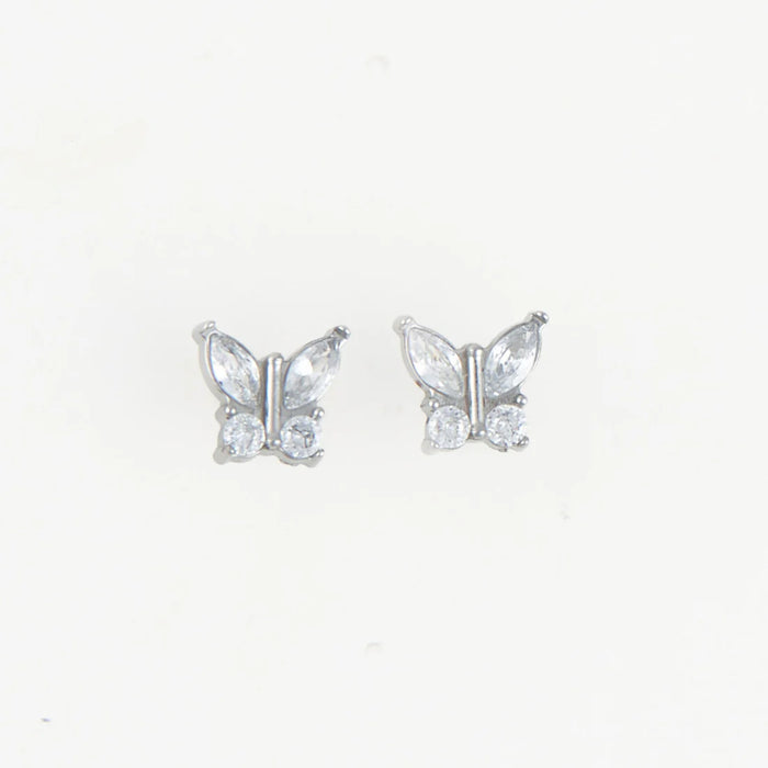 Narelle Waterproof Crystal Butterfly Stud