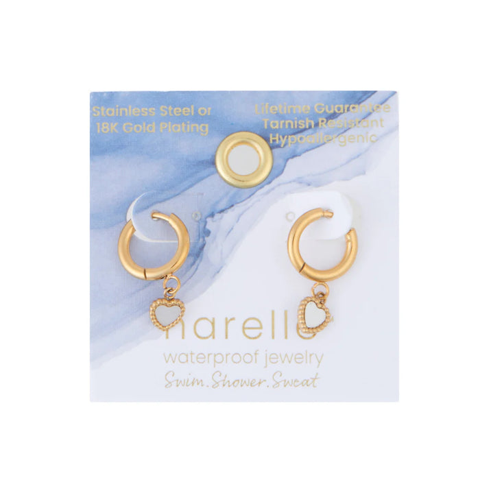 Narelle Waterproof Heart Huggie Hoop Ear